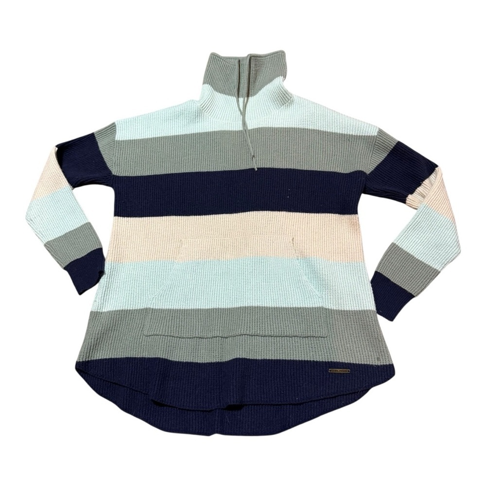 Carve Designs Rockvale Sweater Marine Blue Stripe Sz M